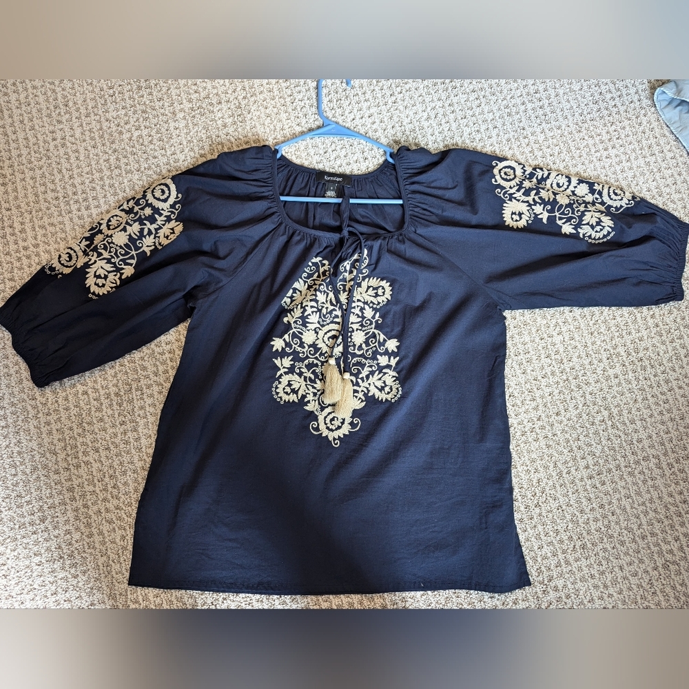 NWOT Karen Kane Ladies Navy Blue Tunic Size Small